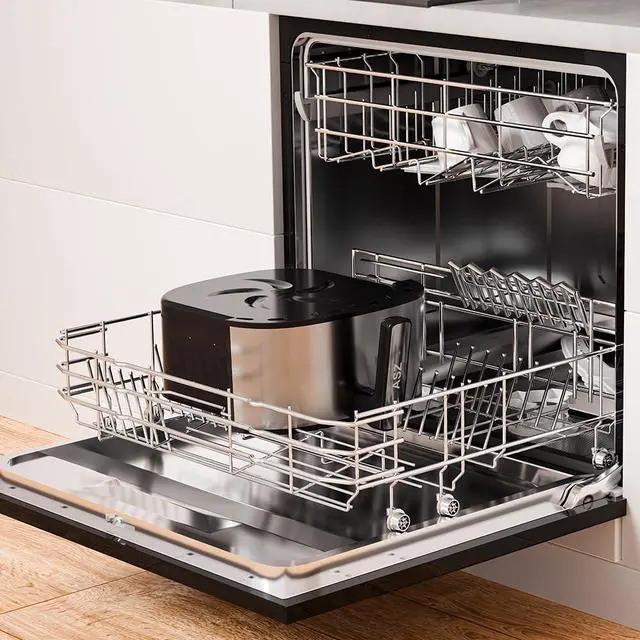 Alt view image 6 of 7 - Digital Air Fryer 6qt with Window Up - 6 QT Big Airfryer 6-in-1 Presets Preheat Airfry Reheat Bake Roist Broil 400°F Airfrier 85% Oil Less,Nonstick Dishwasher-Safe Parts, Automatic Shutoff