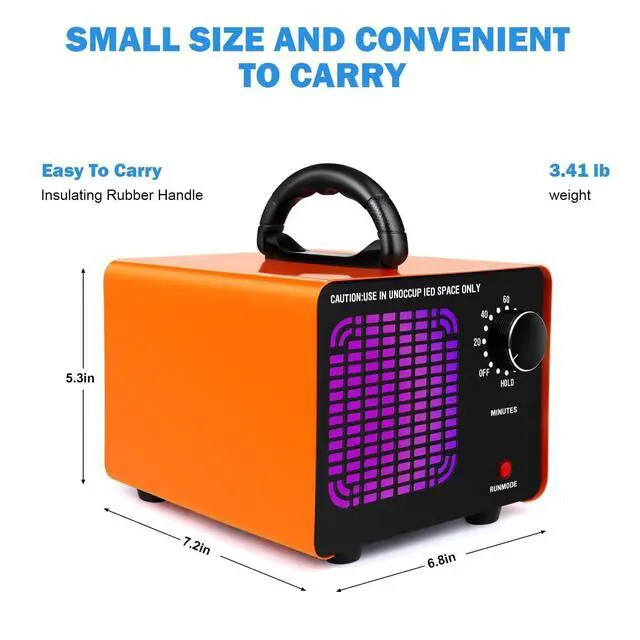 Alt view image 4 of 7 - Ozone Generator 160,000mg/h, Ozone Machine Odor Removal Ozone Odor Eliminator Ozonator Air Ionizer Deodorizer for Home/Car/Smoke/Pet Odor