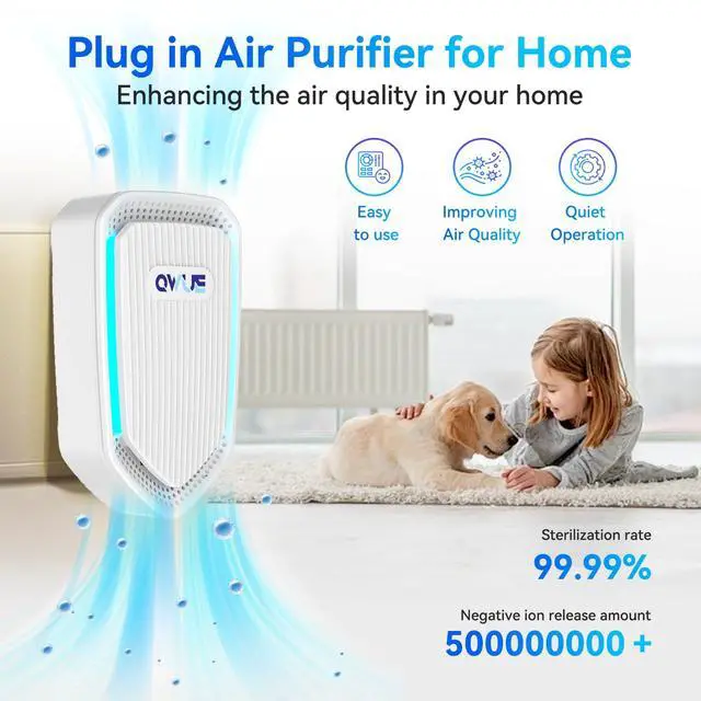 Alt view image 2 of 7 - 8Pack Air Ionizer for Home Negative Ion Air Purifier Plug In, Mini Filterless Air Freshener Quiet Air Cleaner Portable Air Purifiers Odors Smoke for Home Office, Bedroom, Bathroom