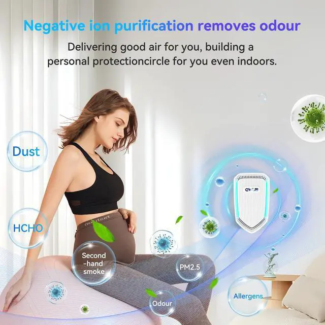 Alt view image 5 of 5 - 8Pack Air Ionizer for Home Negative Ion Air Purifier Plug In, Mini Filterless Air Freshener Quiet Air Cleaner Portable Air Purifiers Odors Smoke for Home Office, Bedroom, Bathroom