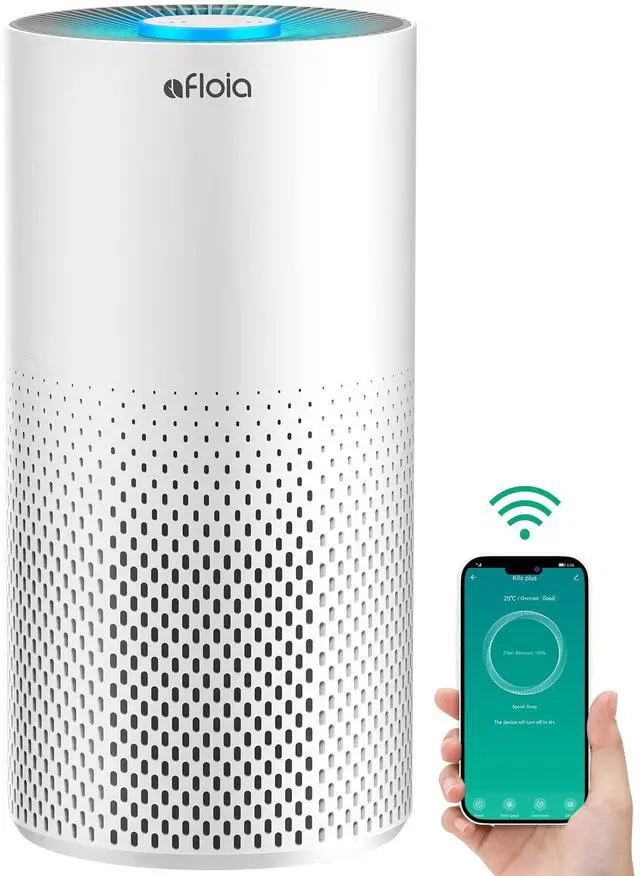 Main image of Air Purifiers for Home Bedroom Large Room Up to 1076 Ft², Smart WiFi Works with Alexa, 3-Stage Filter Cleaner Odor Eliminator, Pet Dander Pollen Allergy Dust Mold Smoke, 22dB, Kiloplus