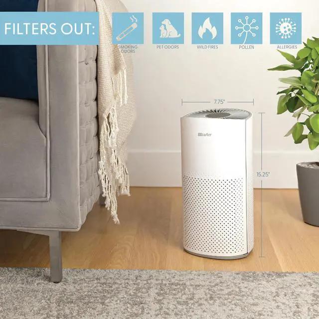 Alt view image 7 of 7 - Air Purifiers for Home Large Room Pets Up to 1800 Ft² - Smart WiFi & Voice Control True HEPA Air Purifier For Home Bedroom Smoke, Dust, Pet Dander, Pollen, Sleep Mode - Kery Plus