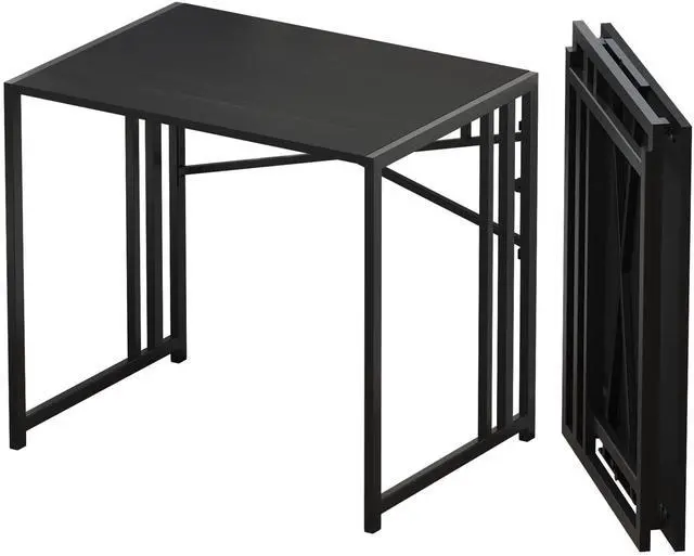 Main image of Lutown Teen Folding Computer Desk - 32 inch, Writing & Gaming, Small Space Office Desk, Black, No Assembly Required