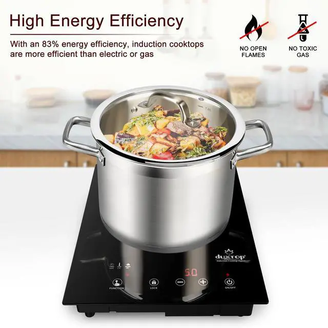 Alt view image 4 of 7 - Built-in Induction Cooktop, Portable Countertop Burner, Sensor Touch Induction Burner, 170-Minute Timer, Safety Lock, 1800W BT-200T1/8600BI