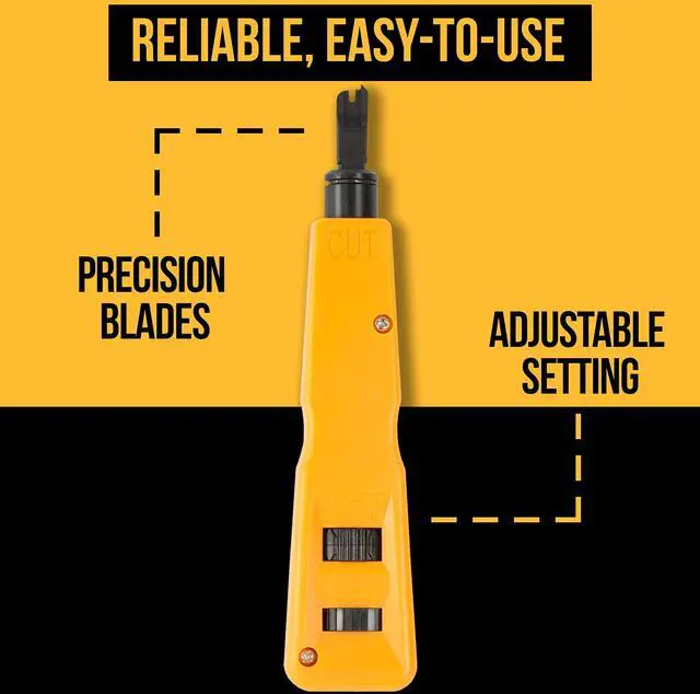 Alt view image 5 of 7 - Professional Network Tool Kit 15 In 1 - RJ45 Crimper Tool Cat 5 Cat6 Cable Tester, Gauge Wire Stripper Cutting Twisting Tool, Ethernet Punch Down Tool, Screwdriver, Knife