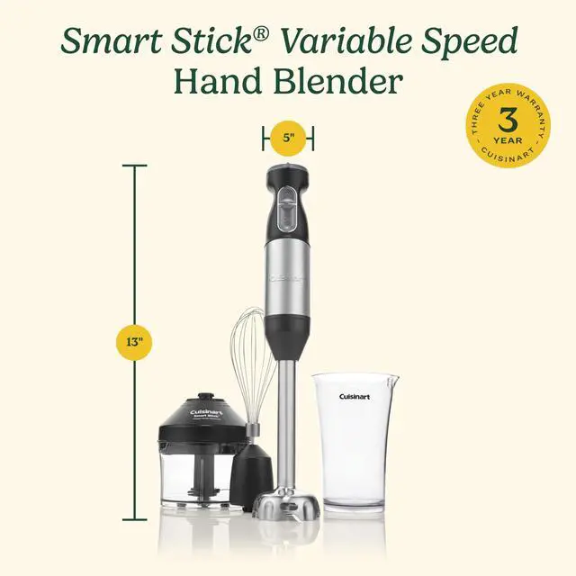 Alt view image 5 of 5 - CSB-179 Smart Stick Variable Speed Hand Blender, Stainless Steel