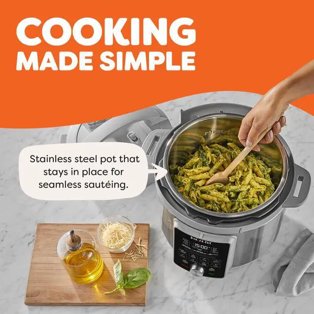 Alt view image 5 of 7 - , 6-Quart Whisper Quiet 9-in-1 Electric Pressure Cooker, Slow Rice Steamer, Sauté, Yogurt Maker, Warmer & Sterilizer, Free App with 800+ Recipes, Stainless Steel