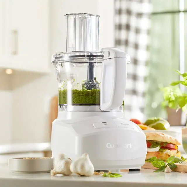 Alt view image 3 of 5 - 7-Cup Sleek and Modern Design Food Processor with Two Easy Controls and Universal Blade for Chopping, Mixing, and Dough (White)
