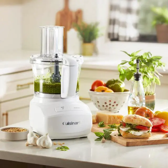 Alt view image 2 of 5 - 7-Cup Sleek and Modern Design Food Processor with Two Easy Controls and Universal Blade for Chopping, Mixing, and Dough (White)
