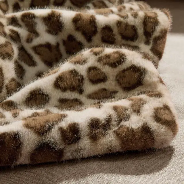 Alt view image 5 of 7 - Luxury Faux Fur Heated Blanket Electric Throw - Leopard Print Ultra Soft Thick Warm Heated Blanket, 6 Heating Levels & 12 Hours Auto-Off, ETL Certified, Washable, Luxurious Gifts, 50''x60''