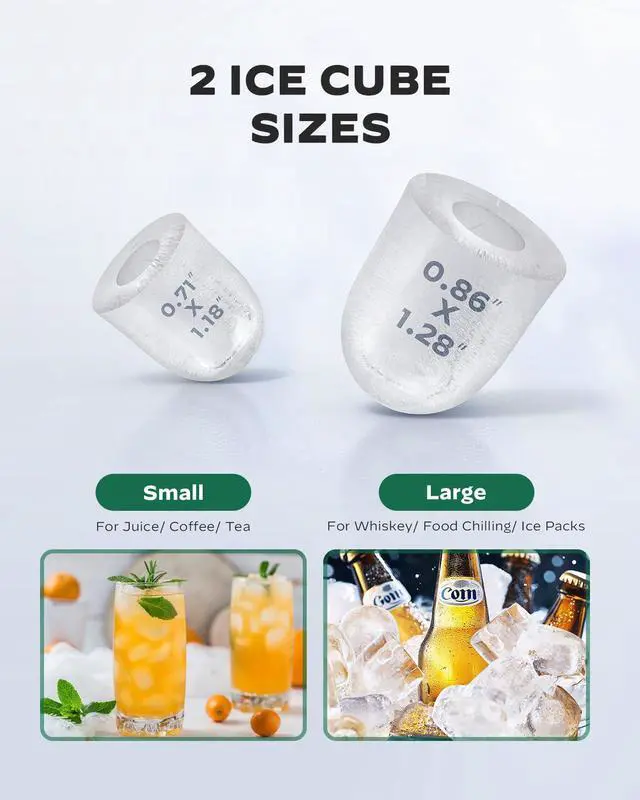 Alt view image 6 of 7 - Ice Maker Countertops, Portable Ice Maker Machine with Self-Cleaning 1.8L Water Tank Large Ice Basket, Ice Makers Produces 9 Ice Cubes in Just 6 Minutes Ideal for Home Kitchens and RVs