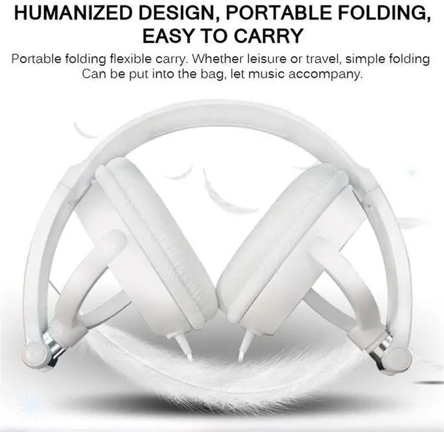Alt view image 2 of 7 - HD Sound Wired Headphones Over Ear Headset Bass HiFi Sound Music Stereo New