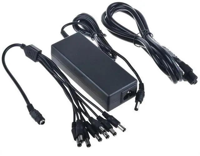 Alt view image 2 of 4 - DC 12V 6A Power Supply Adapter +8 Split Power Cable for CCTV Security Camera DVR