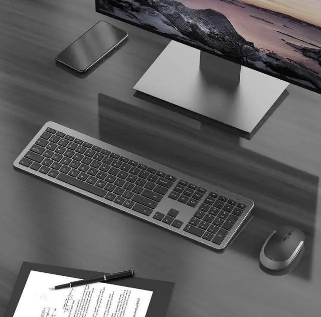 Alt view image 7 of 7 - Wireless Keyboard and Mouse Combo - Full Size Slim Thin Wireless Keyboard Mouse