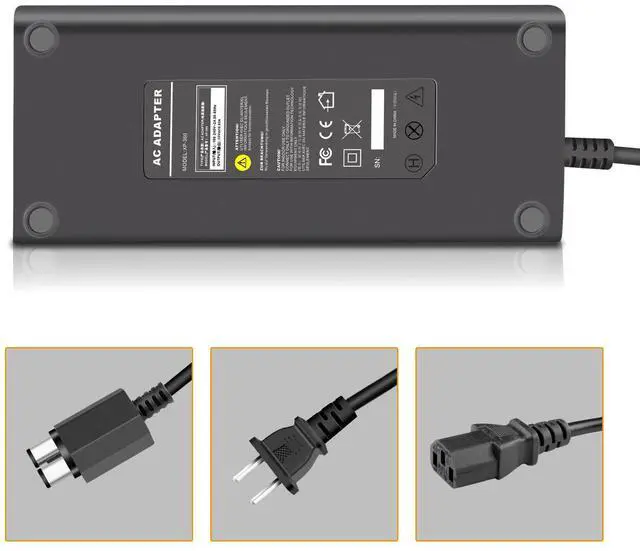 Alt view image 3 of 7 - For Microsoft Xbox 360 Slim 360S Power Supply Adapter Brick Charger Power Cord