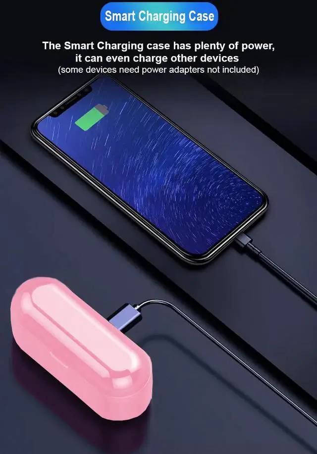 Alt view image 4 of 5 - In Ear Bluetooth headphone Wireless Earbuds Sporting Headset Premium Sound W Mic