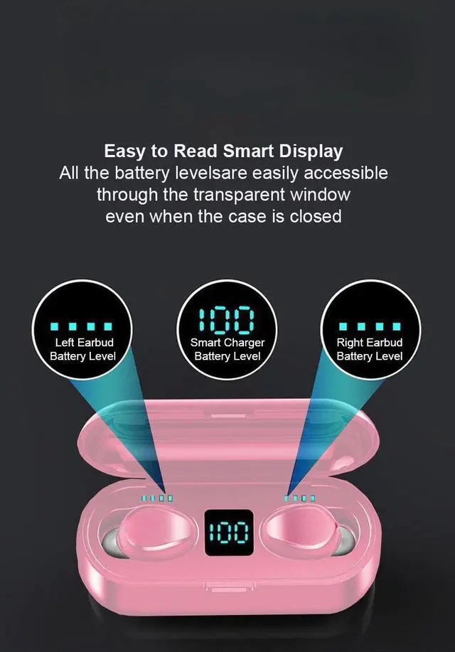 Alt view image 3 of 5 - In Ear Bluetooth headphone Wireless Earbuds Sporting Headset Premium Sound W Mic