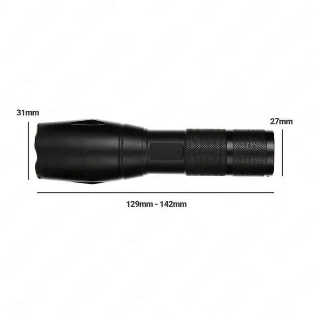 Alt view image 4 of 4 - 3-Pack Tactical LED Flashlight High Powered 5-Mode Zoomable Zoom AAA