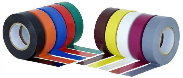 Main image of Multi Colored Electrical Tape (10 Pack) 3/4" Wide 66 Feet 20 Meters Long
