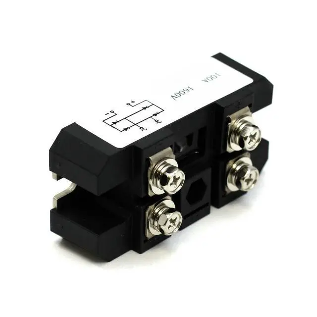 Alt view image 2 of 7 - 100A Amp 1600V Volt Single 1 Phase Diode Metal Case Bridge Rectifier TS