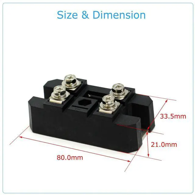 Alt view image 4 of 7 - 100A Amp 1600V Volt Single 1 Phase Diode Metal Case Bridge Rectifier TS