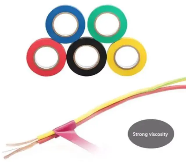 Alt view image 3 of 5 - Multi Colored Electrical Tape (10 Pack) 3/4" Wide 66 Feet 20 Meters Long
