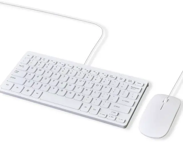 Main image of Wired Keyboard and Mouse Combo Slim & Quiet 11.25 inch, USB Connection, Compact