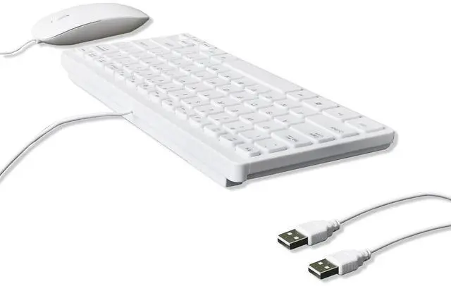 Alt view image 4 of 5 - Wired Keyboard and Mouse Combo Slim & Quiet 11.25 inch, USB Connection, Compact