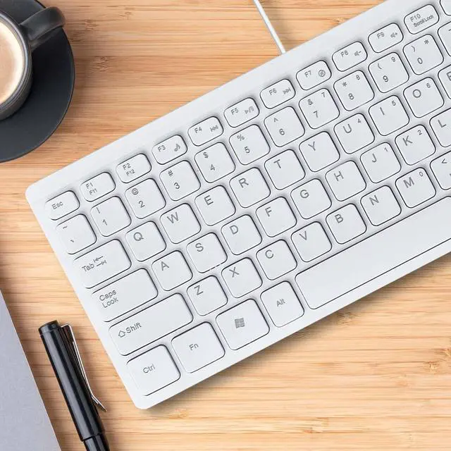 Alt view image 2 of 5 - Wired Keyboard and Mouse Combo Slim & Quiet 11.25 inch, USB Connection, Compact