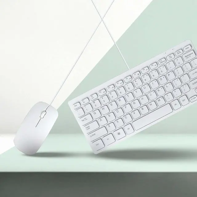 Alt view image 5 of 5 - Wired Keyboard and Mouse Combo Slim & Quiet 11.25 inch, USB Connection, Compact