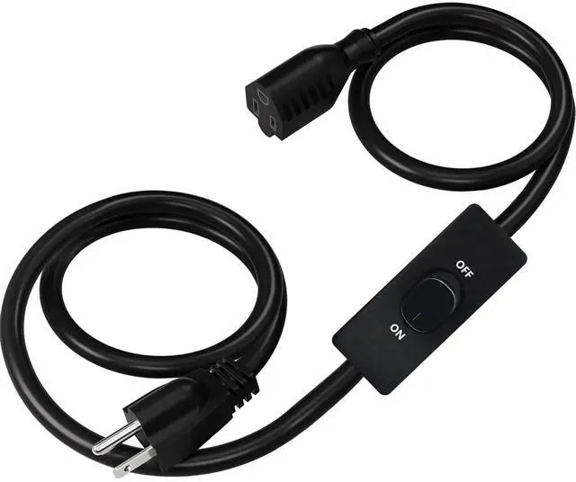 Main image of Long Extension Cord with Switch On/Off 3 Prong Grounded Plug Indoor Power Cor...