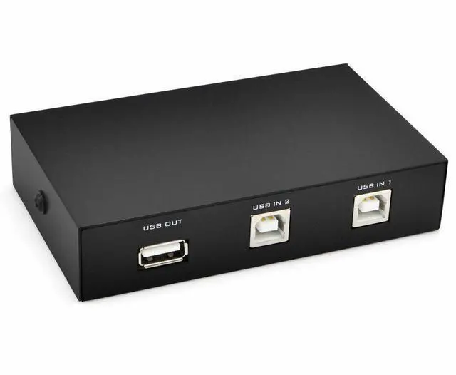 Alt view image 7 of 7 - 2 Port USB 2.0 Manual Sharing Switch Box Share Hub Selector for PC Printer Keybo
