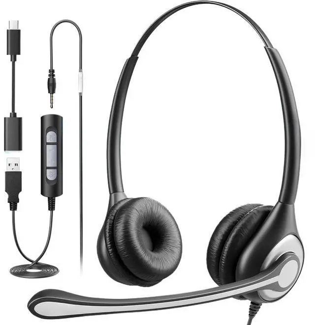 Main image of Headset 3.5mm/USB/USB-C With Microphone Wired Headphone for PC/Phone
