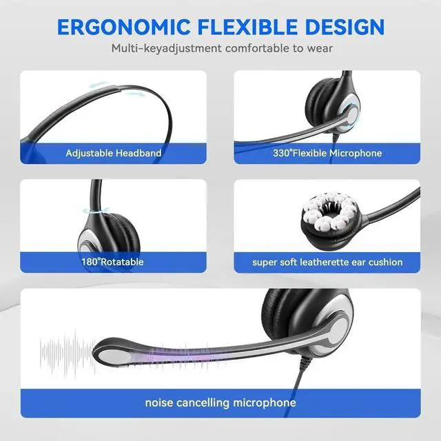 Alt view image 4 of 6 - Headset 3.5mm/USB/USB-C With Microphone Wired Headphone for PC/Phone