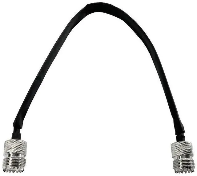 Alt view image 3 of 5 - Window/Door Pass Through Flat RF Coaxial Cable SO239 UHF Female 12-Inch 50 Ohms