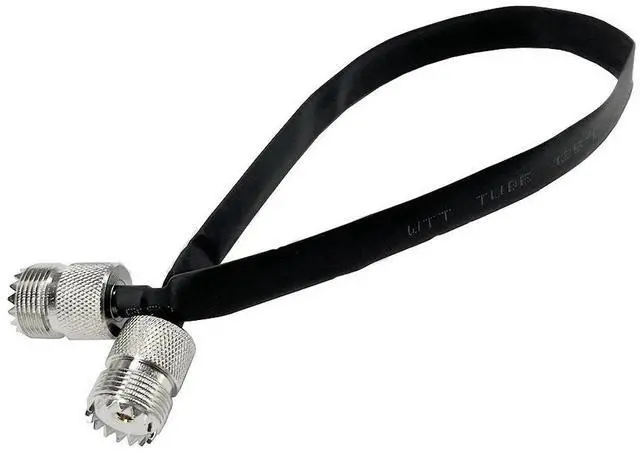 Main image of Window/Door Pass Through Flat RF Coaxial Cable SO239 UHF Female 12-Inch 50 Ohms