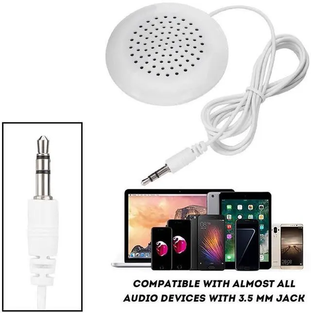 Alt view image 5 of 7 - Portable Pillow Speaker, Mini Stereo Speaker with 3.5Mm Aux Plug for MP3,