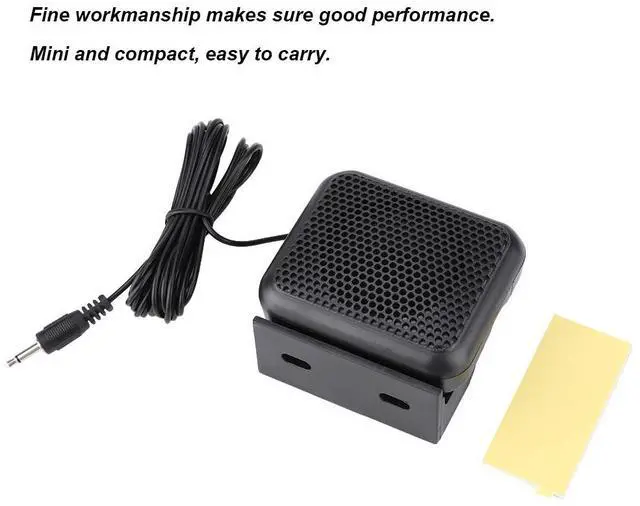 Alt view image 4 of 6 - Compact Wired External Speaker for Car Radios Crisp Audio Output, Easy Installation, Durable Design for Vehicle Use