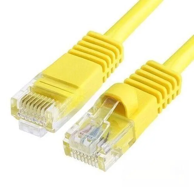Alt view image 3 of 3 - 4x 15FT CAT5e Cable Ethernet Lan Network CAT5 RJ45 Patch Cord Internet Yellow