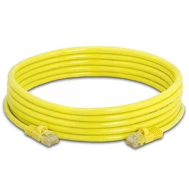 Alt view image 2 of 3 - 4x 15FT CAT5e Cable Ethernet Lan Network CAT5 RJ45 Patch Cord Internet Yellow