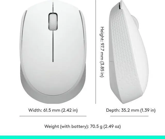 Alt view image 7 of 7 - M170 Wireless Mouse for PC, Mac, Laptop, 2.4 GHz with USB Mini Receiver