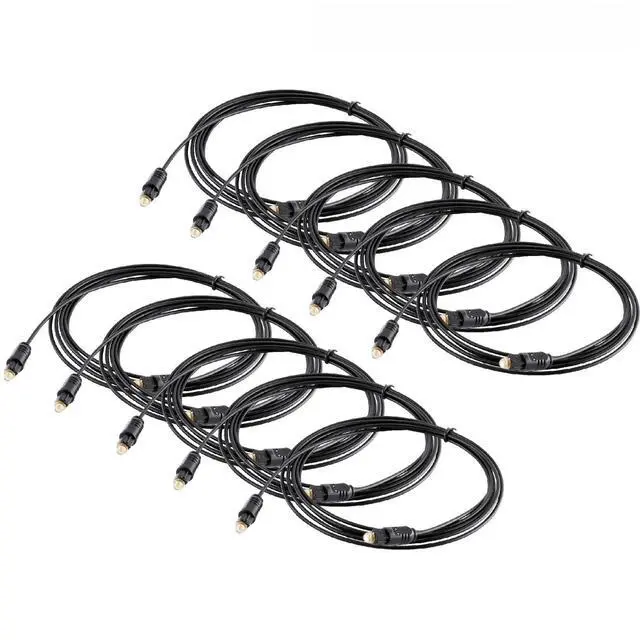 Alt view image 2 of 3 - (10-pack) 6 FT Digital Fiber Optic Audio Cable Cord Optical SPDIF TosLink