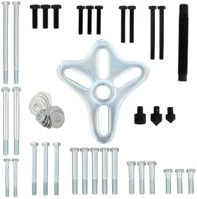 Alt view image 5 of 7 - 46Pc Harmonic Balancer Gear Puller Steering Wheel Kit with Case