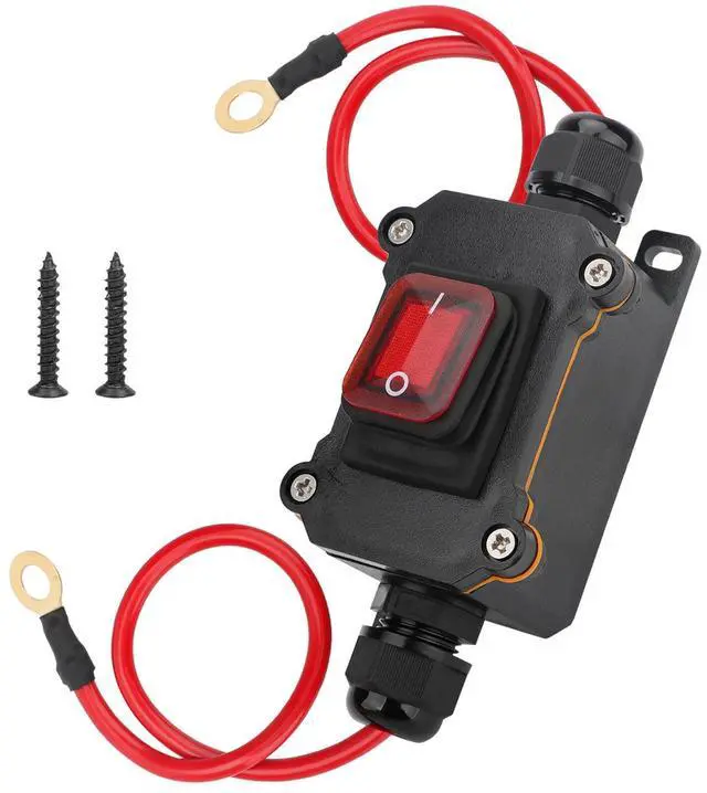 Main image of DC 12-24V Inline Cord Switch Copper Ring Power Wire On/Off Switch Waterproof