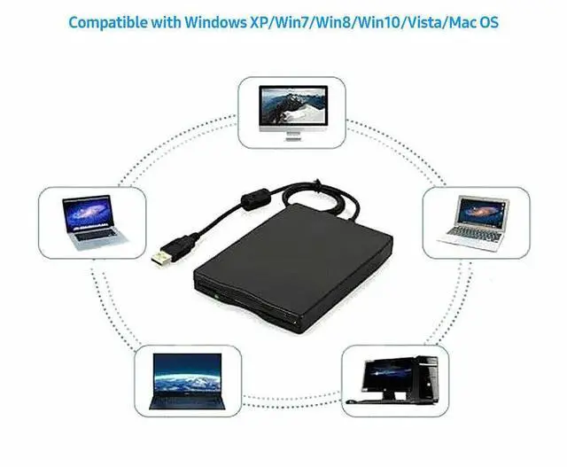 Alt view image 3 of 7 - USB 2.0 External Floppy Disk Drive 3.5" 1.44MB For Laptop Windows PC Mac