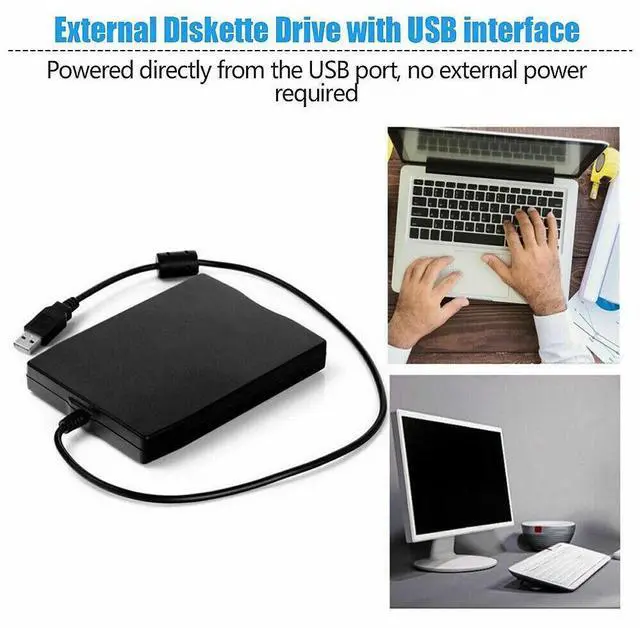 Alt view image 2 of 7 - USB 2.0 External Floppy Disk Drive 3.5" 1.44MB For Laptop Windows PC Mac