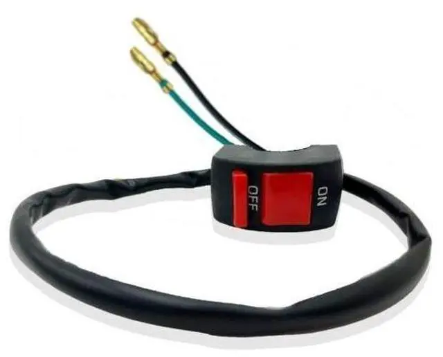 Alt view image 2 of 3 - 7/8" MOTORCYCLE HANDLEBAR KILL ON-OFF LATCHING SWITCH 12V SCOOTER ATV DIRT BIKE