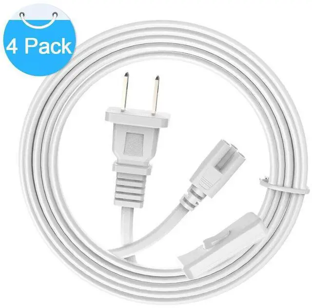 Alt view image 2 of 5 - 4 Pack 6FT Power Cord Cables With ON/OFF Switch for 3 Pin LED Shop Light Fixture