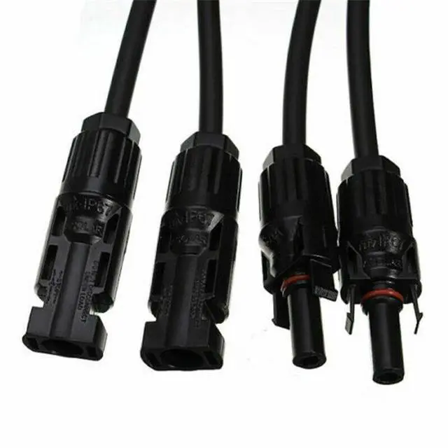 Alt view image 6 of 7 - Solar Panel Y Branch Cable Connection Waterproof Adapter Connector Extension 2 Pair