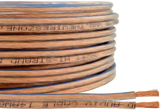 Alt view image 2 of 3 - Car Home Audio Speaker Wire Transparent Clear Cable 14AWG 100ft 14/2 Gauge